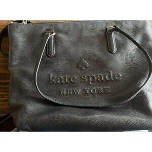 Kate Spade New York Black Pebbled Leather Tote Bag